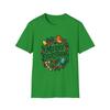 Unisex Softstyle T-Shirt Festive Wreath Holly Candy Canes Robin Christmas