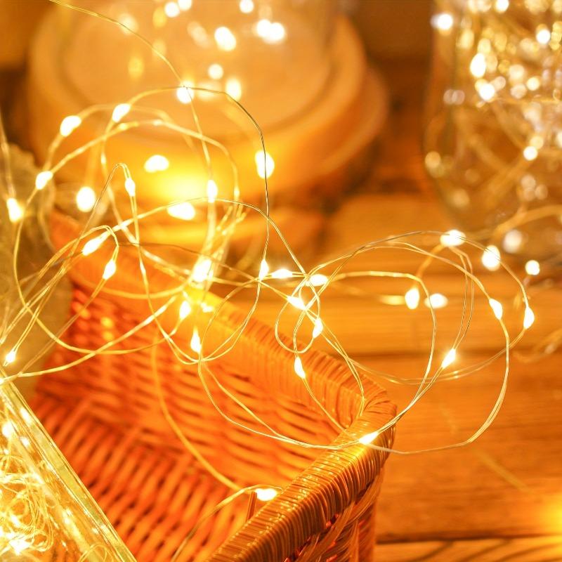 50 Packs Fairy Lights 2m 20LED Indoor Decoration Fairy Tale Light String Battery 3 Speed Modes Copper Wire Christmas Decorations