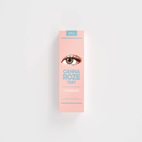 CANNA ROZE Beige Brown Colored Contact Lenses [10 lenses per box] Available with or without prescription, 1-day contact lenses (Beige Brown/-3.75)