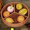 Woven Tray household desktop tea tray fruit bread basket portable fruit bowl hotel tray towel basket storage
