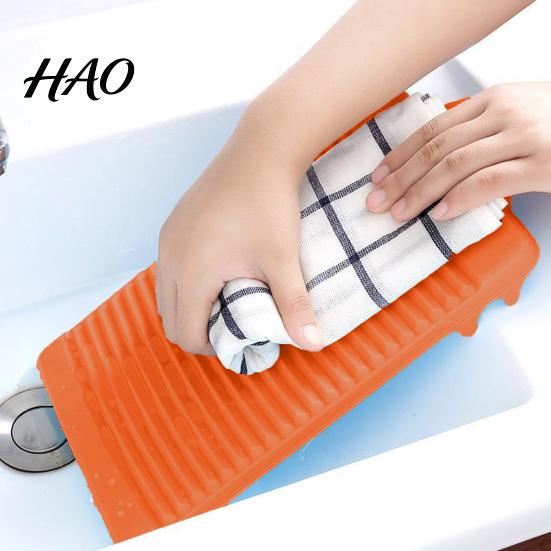 Small Washing Board Mini Wavy Stripe Hanging Hole Anti-slip Thickened Bottom Sock Groove Plastic Underwear Towel Laundry Household Supplies