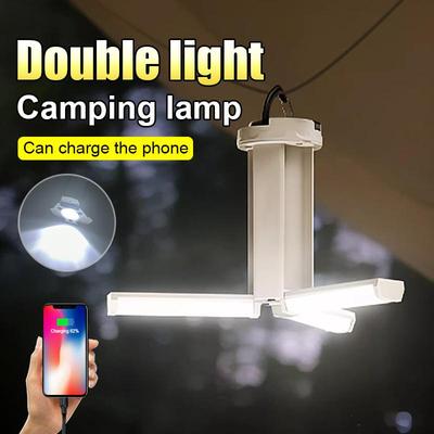 Outdoor Camping Light Powerful LED Spotlight Dual Lights Rechargeable Lantern Bulb Lamp Waterproof Floodlight Portable Lamp