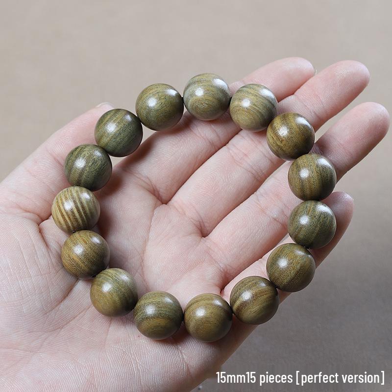 Argentina Green Sandalwood Men's and Women's Bracelet - 108 Beads, Prayer Beads of Yu Sandalwood & Rosewood.