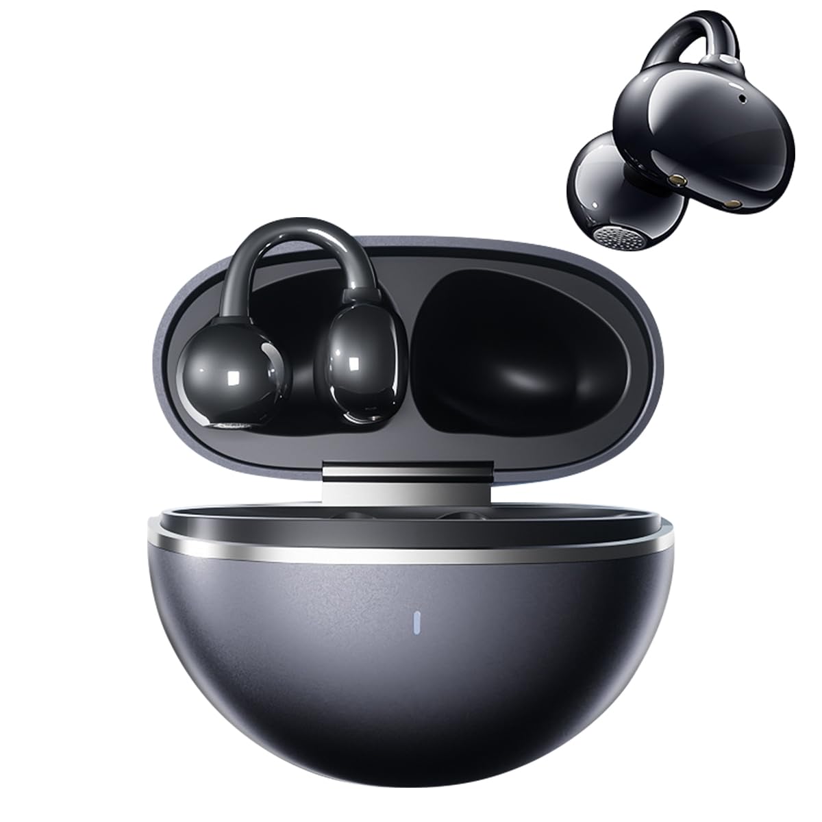 

Bluetooth Кісткова Провідність Вухо Звук Вухо Довгий Автоматичний Ергономічний Ідеально для та Подорожей Навушники, Манжети, Бездротові, Ультралегкі, Зручні, сірий колір