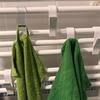 High Quality 2PCS Multi - Purpose Plegable Clothes Hanger, White Hook Holder for Heated Towel Radiator Rail Bath