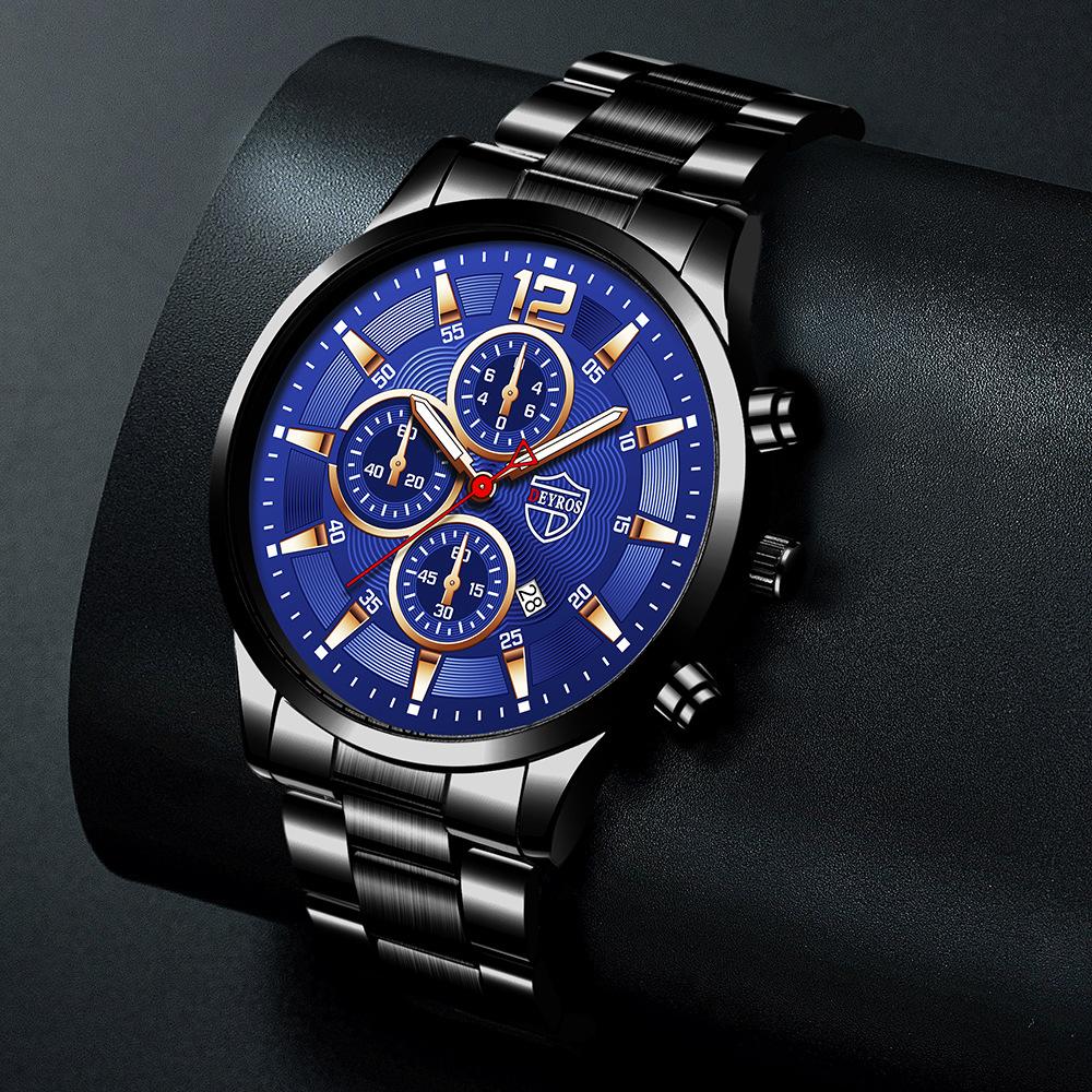 2pc Men's Quartz Watch Set, Men's Casual Watch, Business Watch, Men's Gift
