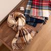 New Year's Ancora Red Plaid Scarf Winter Atmosphere Versatile Women's Cashmere Feel Scarf Warm Shawl