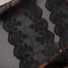 2Yards Embroidery Pink Black Tulle Lace Trim DIY Lingerie Sewing Mesh Lace Fabrics 16CM Wide