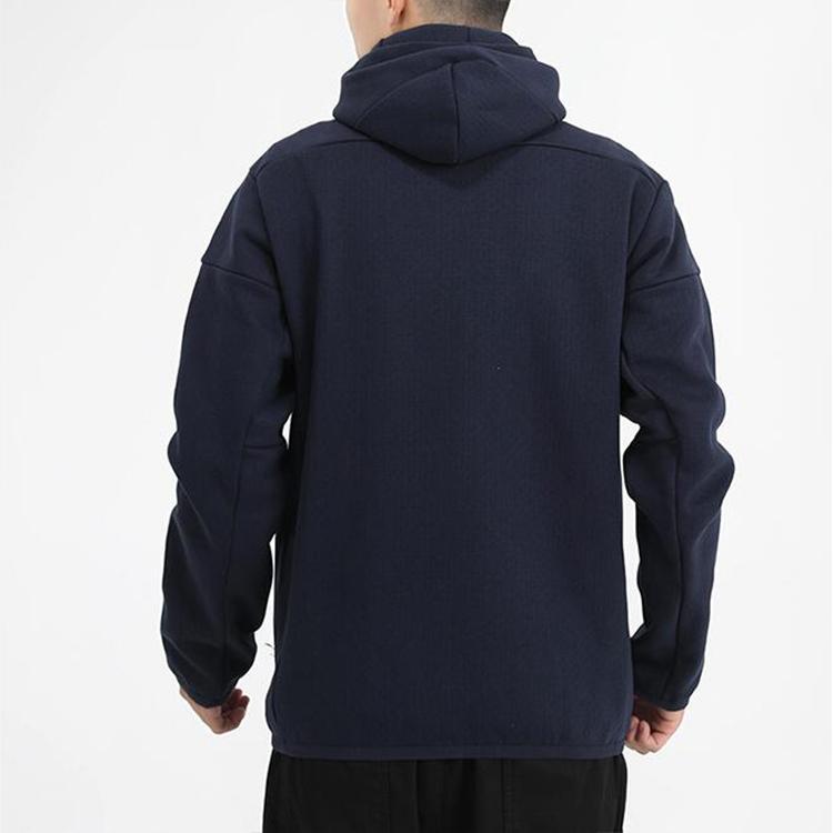 adidas Sport Casual Knit Hooded Jacket Men Outerwear Navy-Blue GM6537