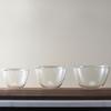 HARIO Heat-Resistant Glass Bowls, Clear, Made in Japan, MXP-3704, Set of 3