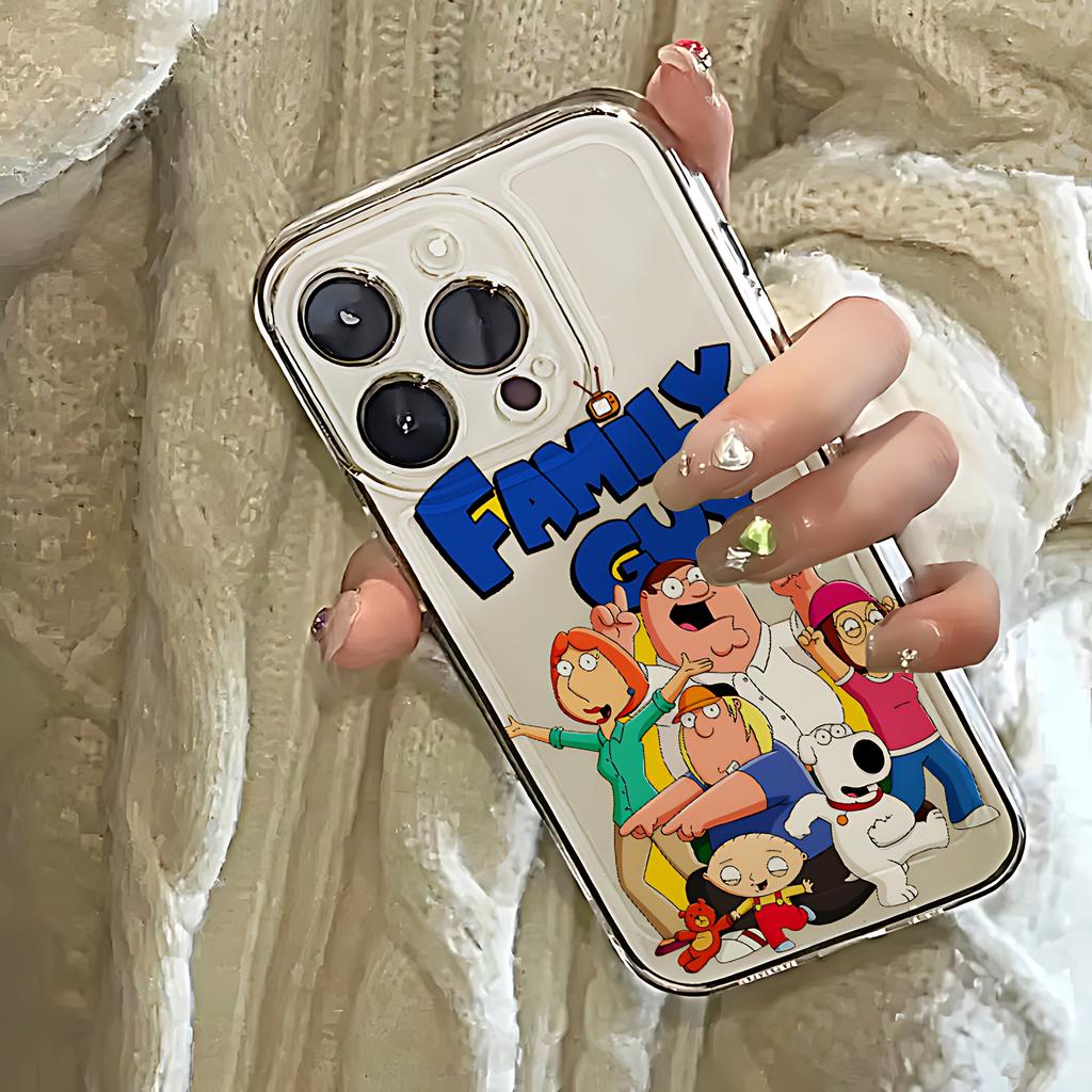 Funny Cartoon Familys Guys Phone Case For Samsung S26 S25 S24 S23 S22 S21 FE Note20 Note10 Plus Ultra Edge 5G Clear TPU Cover
