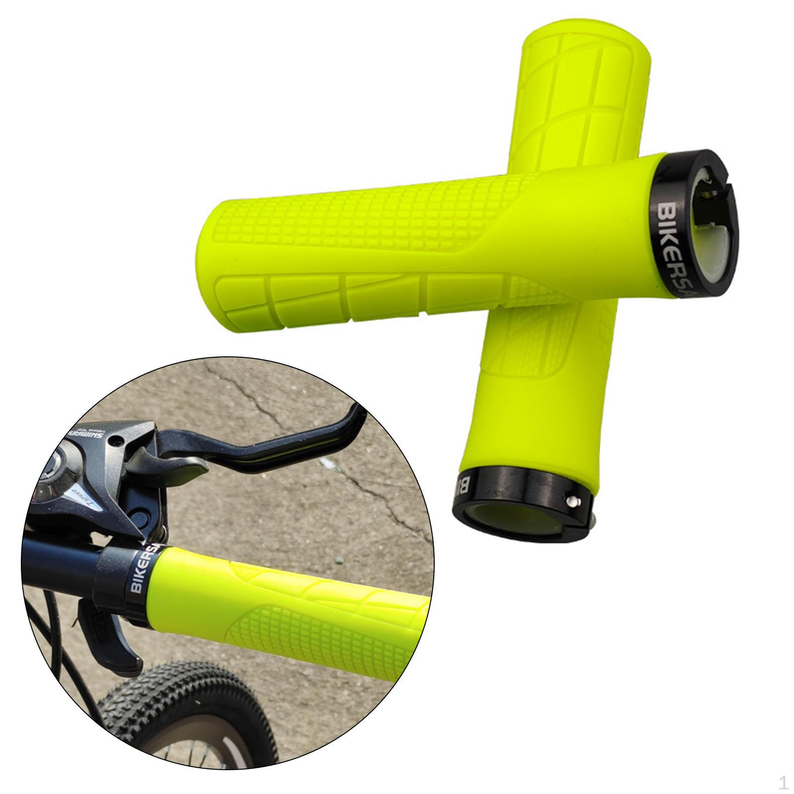 1 Pair Bike Handlebar Grips Anti Cycling Handle жёлтый