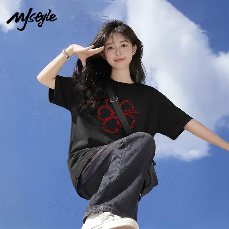 

MJ STYLE Women s Cotton Round Neck Short Sleeve T-Shirt 3XL