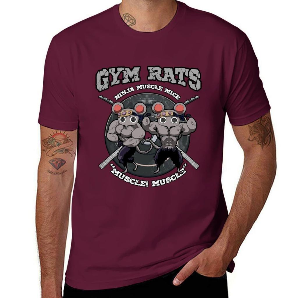 Gymråttor Ninja Muskelmöss T-shirt street wear grafiska skjortor herr t-shirt grafisk t-shirt outfits för män