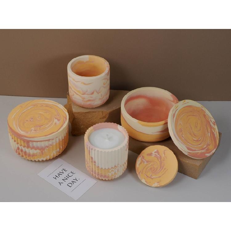 Artistic Cup Mold with Lid for Candle Making Home Accent Unique Resin Mold