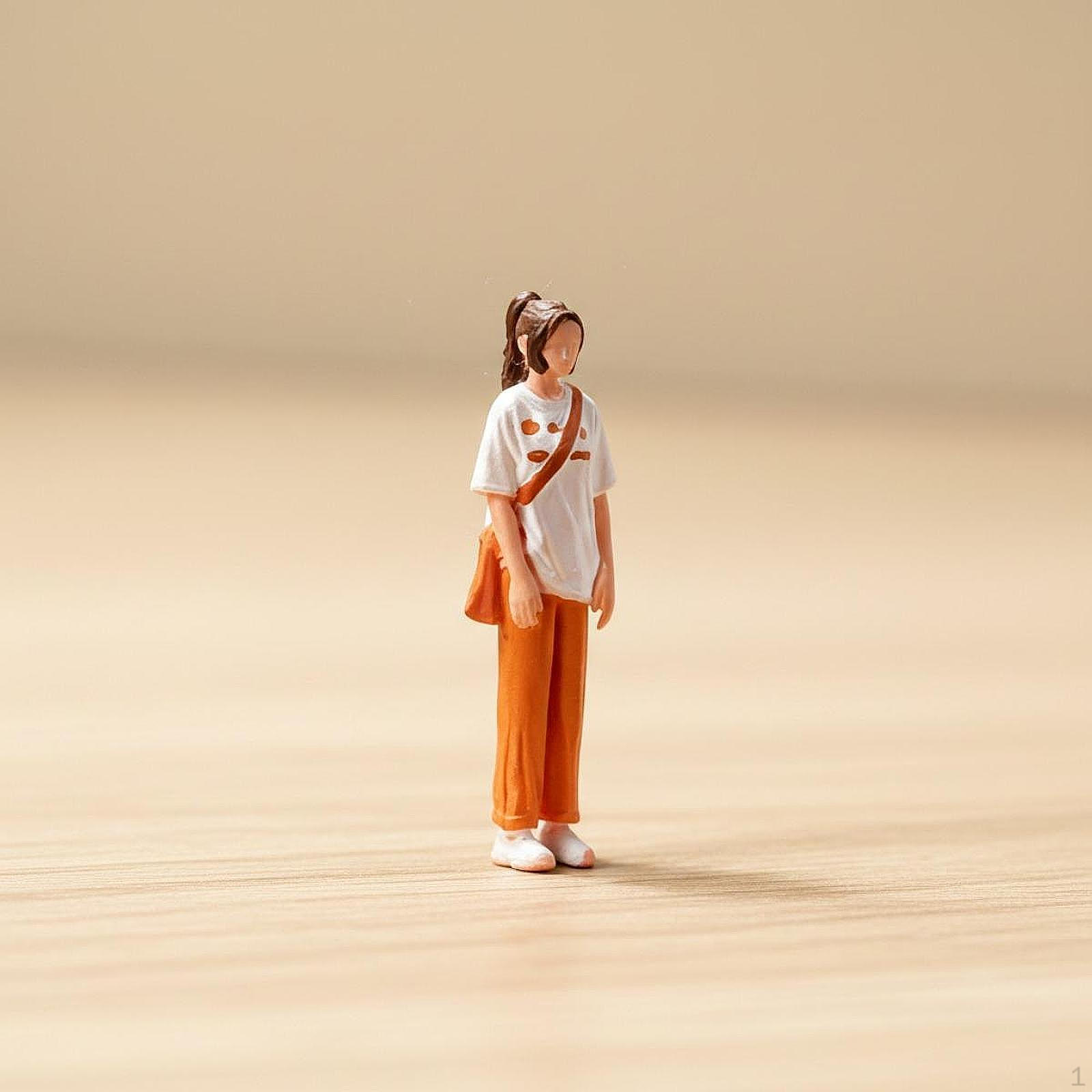 1:64 Scale Woman Figure Diorama Scenery DIY Projects Sand Table Layout Decoration Collectible