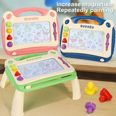 Children's Magnetic Color Drawing Board Writing Board Baby Drawing Board Male And Female Toy Graffiti Board Art Stand
