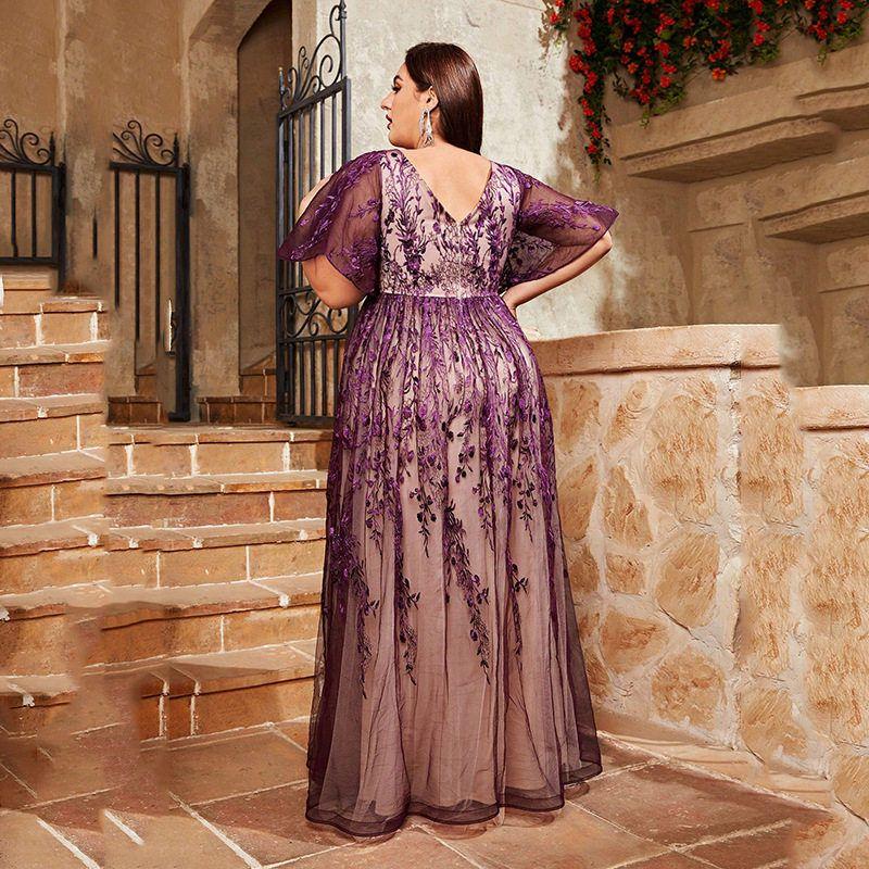 Size 100kg Elegant Evening Dress for Plus-Size Women, Suitable for Banquets, Annual Meetings, Host Performances, and Large-Scale Choral Performances