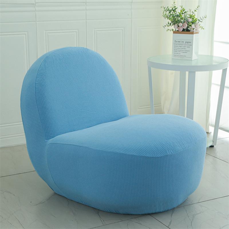 

White Round Fat Man Sofa Cover Full-cover Sofa Cover Cloth Anti-cat Scratch Sofa Cover Lazy Dustproof Sofa Protection 53*60*39cm