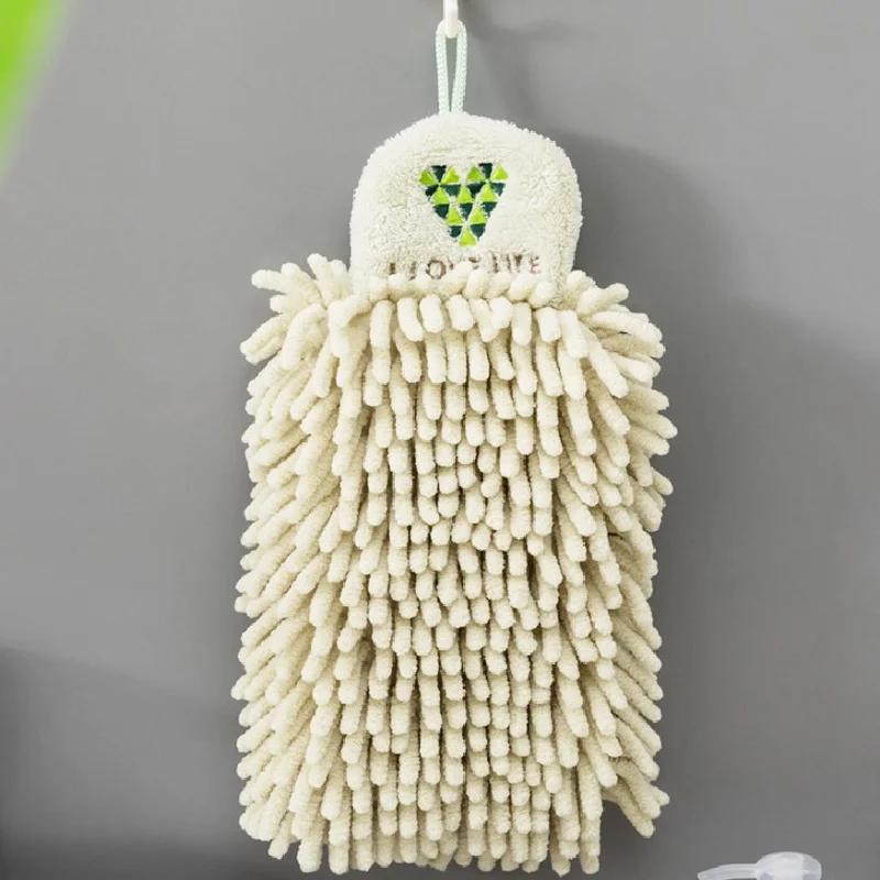 Chenille Hanging Thickened Quick-drying Towel Household Super Soft and Absorbent Wipes Rag Towels Bathroom Kitchen Accessories