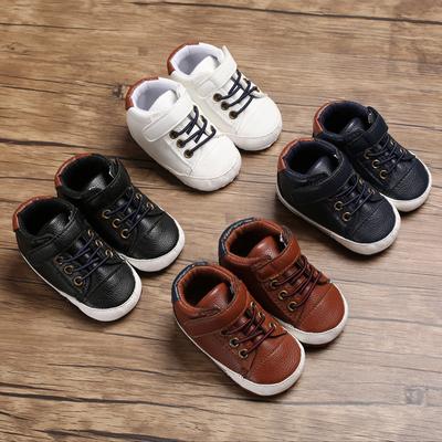 Frühling und Herbst 0-1 Jahre alte Baby-Lernschuhe High-Top-Freizeitschuhe Leder-Babyschuhe Babyschuhe