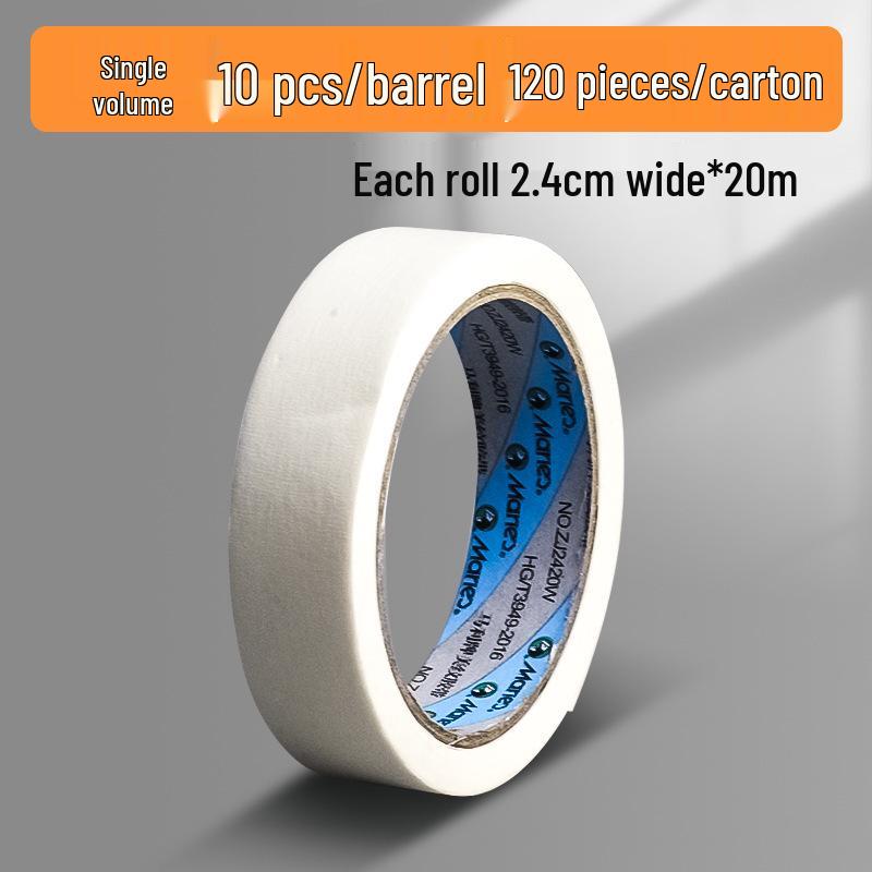 Residue-Free White Texture Paper Tape for Art Students - Decorative Edge Sealing & Spray Painting Masking Tape