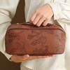 Women Vintage Flower Cosmetic Bag Fashion Portable Waterproof Makeup Orgainzer Pouch Washbag Large Capacity Travel Zipper Bags