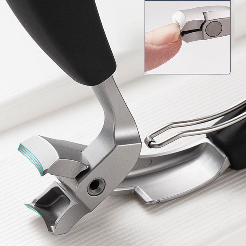 Curved Head Anti-splash Toenail Clippers Large Opening Design Professional Nail Cutter for Thick Hard Toenails Elderly Use