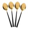 Cerise CUTLERY SET 16 Pcs GOLD AND BLACK Steel