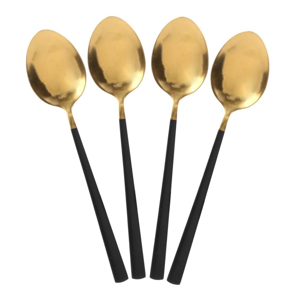 Cerise CUTLERY SET 16 Pcs GOLD AND BLACK Steel