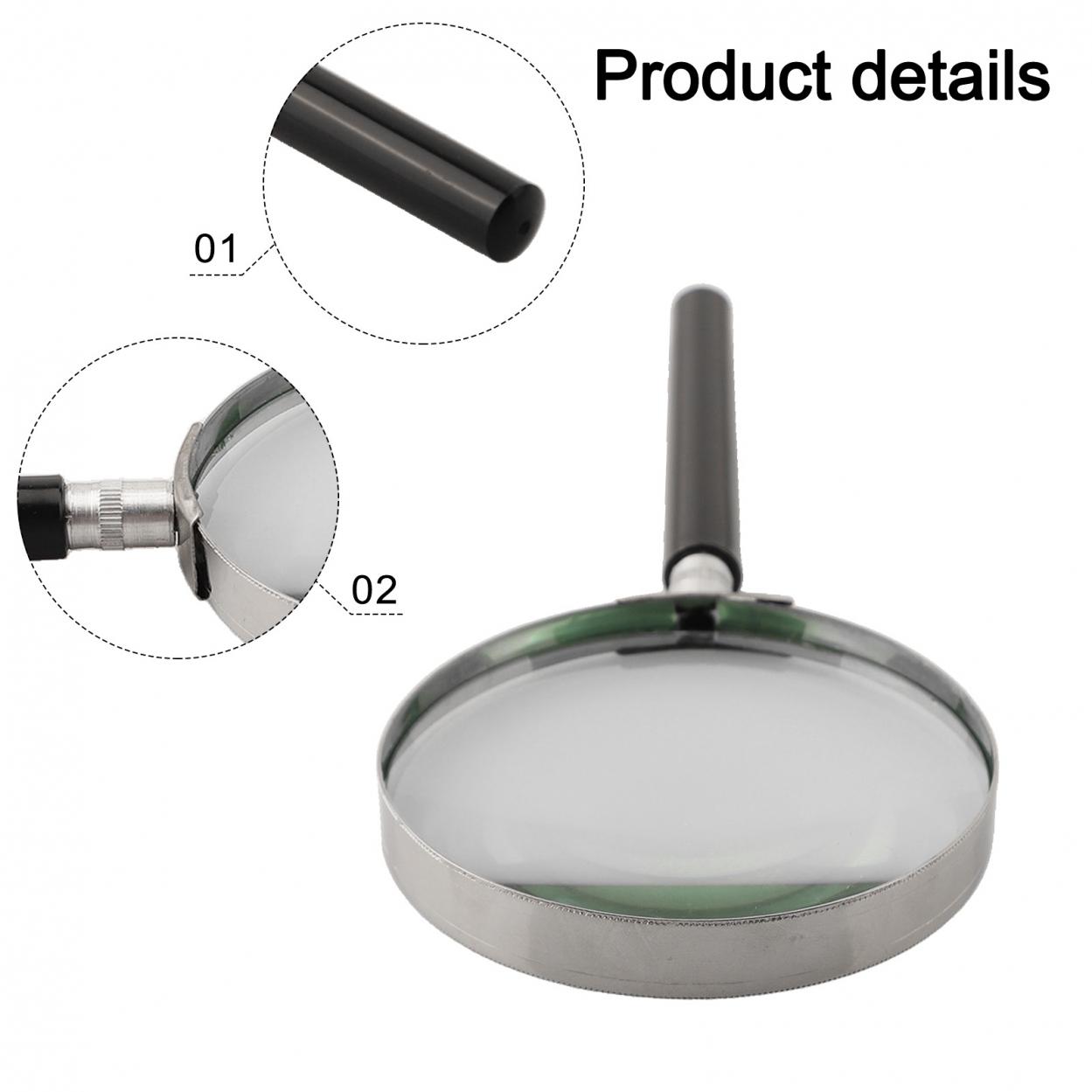 

5X Magnification Handheld Magnifier Magnifying Glass 75mm
