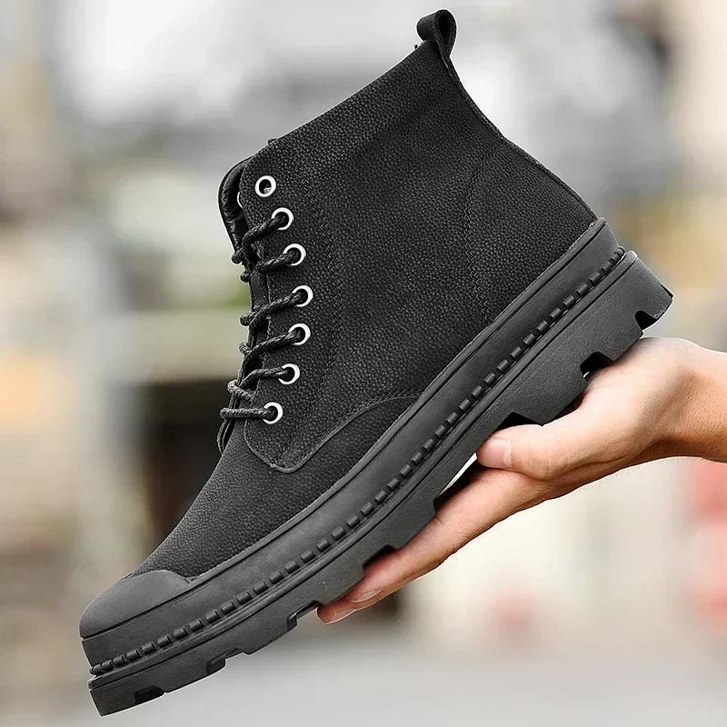 Winter Men Boots Waterproof Leather Boots Keep Warm Mens Ankle Boots Comfortable Man Work Boots Male Snow Boots Men Botas