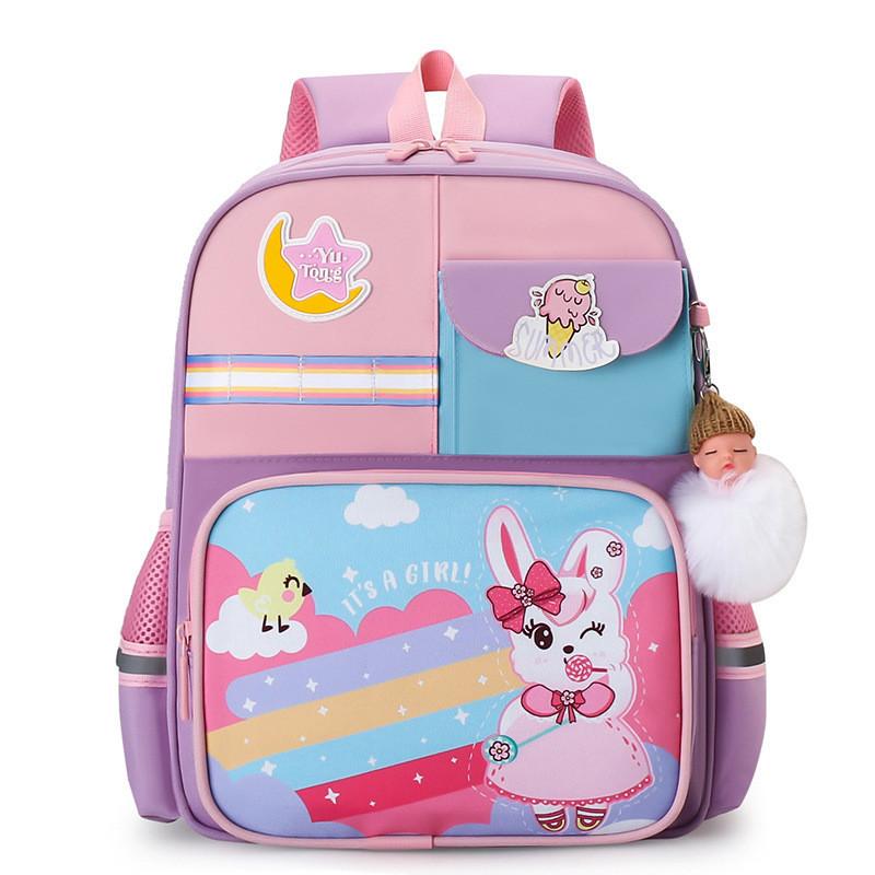 Adorable Cartoon Dinosaur And Bunny Backpack For Kids In Cute Colors For School