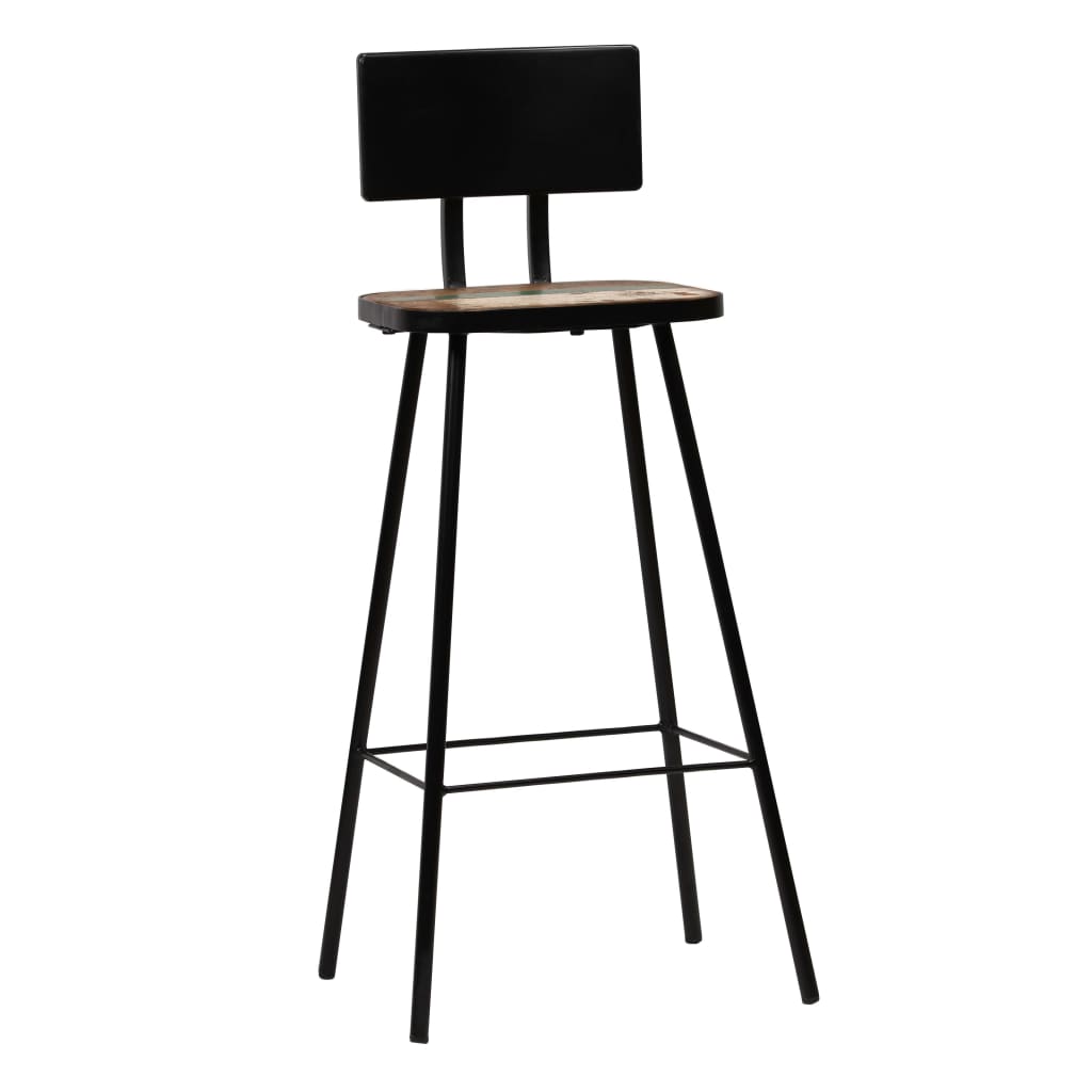 Barhocker Set 2 Stück Massives Altholz