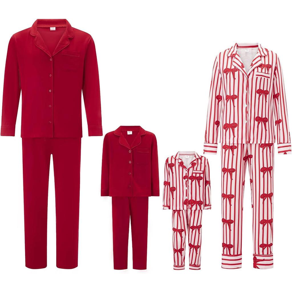 Family Matching Sets Pajamas, Loungewear Outfits,Family Matching Long Sleeve Tops+Pants Set