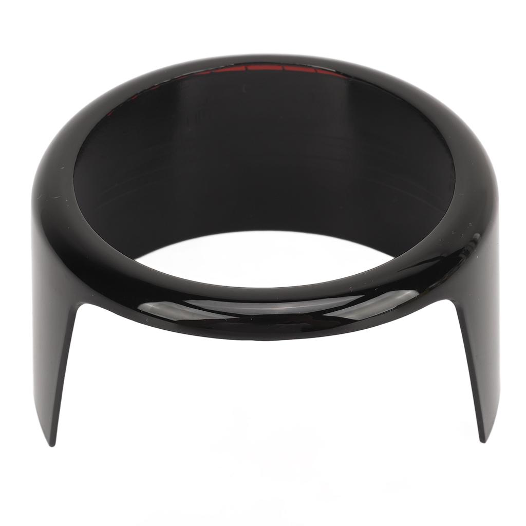 Front Grille Emblem Logo Ring Glossy Black Exterior Badge Decoration Cover Trim Stickers