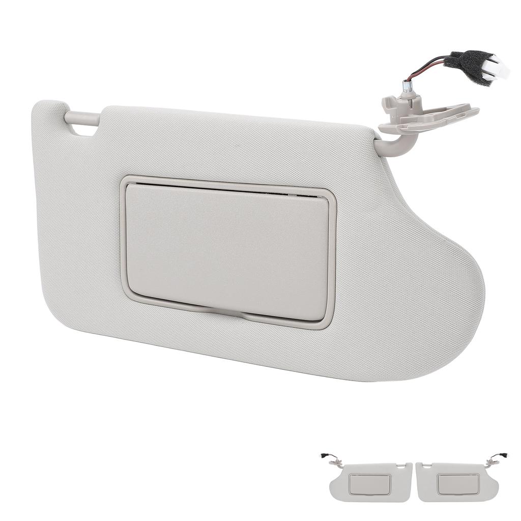 Sun Visor Replacement with Mirror and Makeup Light Stylish Grey Effective Sun Shielding Visor Board 