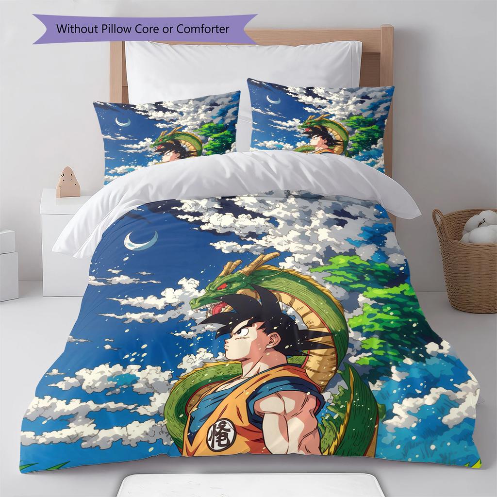Set Copripiumino Trapuntato con Fantasia Cartone Animato Federa Decorazione per la Casa Regalo di Compleanno (1 * copripiumino + 2 * federa, senza nucleo)