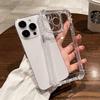 Luxury Transparent Silicone Bumper Phone Case For iPhone 16 15 14 13 12 11 Pro Max XR X XS 7 8 Plus SE Shockproof Clear Cover
