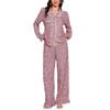 Spring Floral Lace Pajama Set: European & American Style, Long Sleeve, Lapel Design for Women