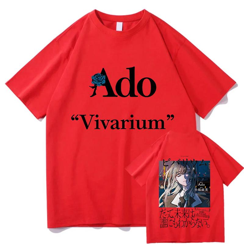 

Ado Vivarium 2025 Графическая футболка Унисекс Женская Мода Хип-Хоп Футболки с коротким рукавом 100% Хлопок Эстетичные футболки Streetwear Топы S
