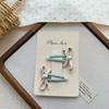 2pcs/set with Bow Design Bow Hair Clips Pearl Side Part Bangs Hairpins New BB Snap Clips  for Girls