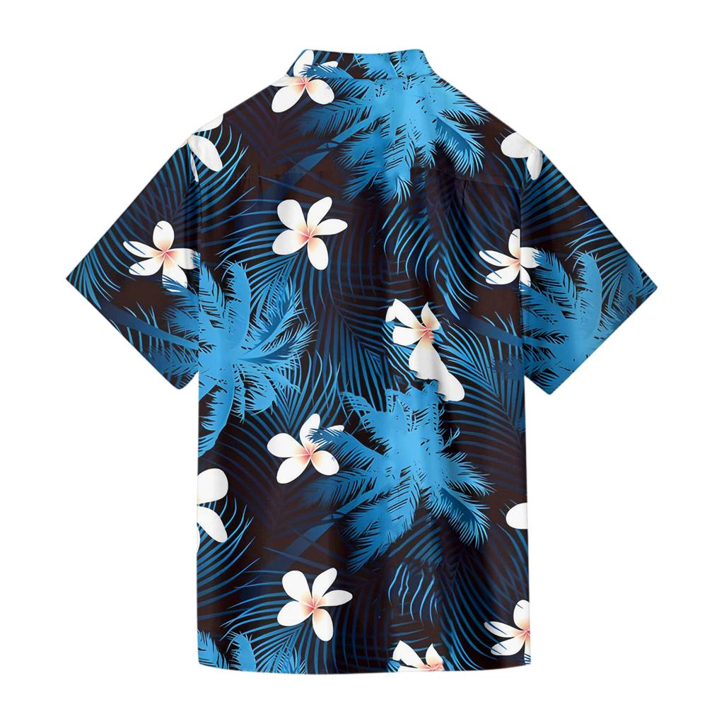Men's Casual Fashion Printed Short,Sleeve Shirt