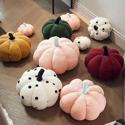 Kürbiskissen Deko Kürbis Plüschkissen Fleece gefüllte Kürbisse Dekoration Kürbisse Wurfkissen für Sofa Weiche Kürbis Deko