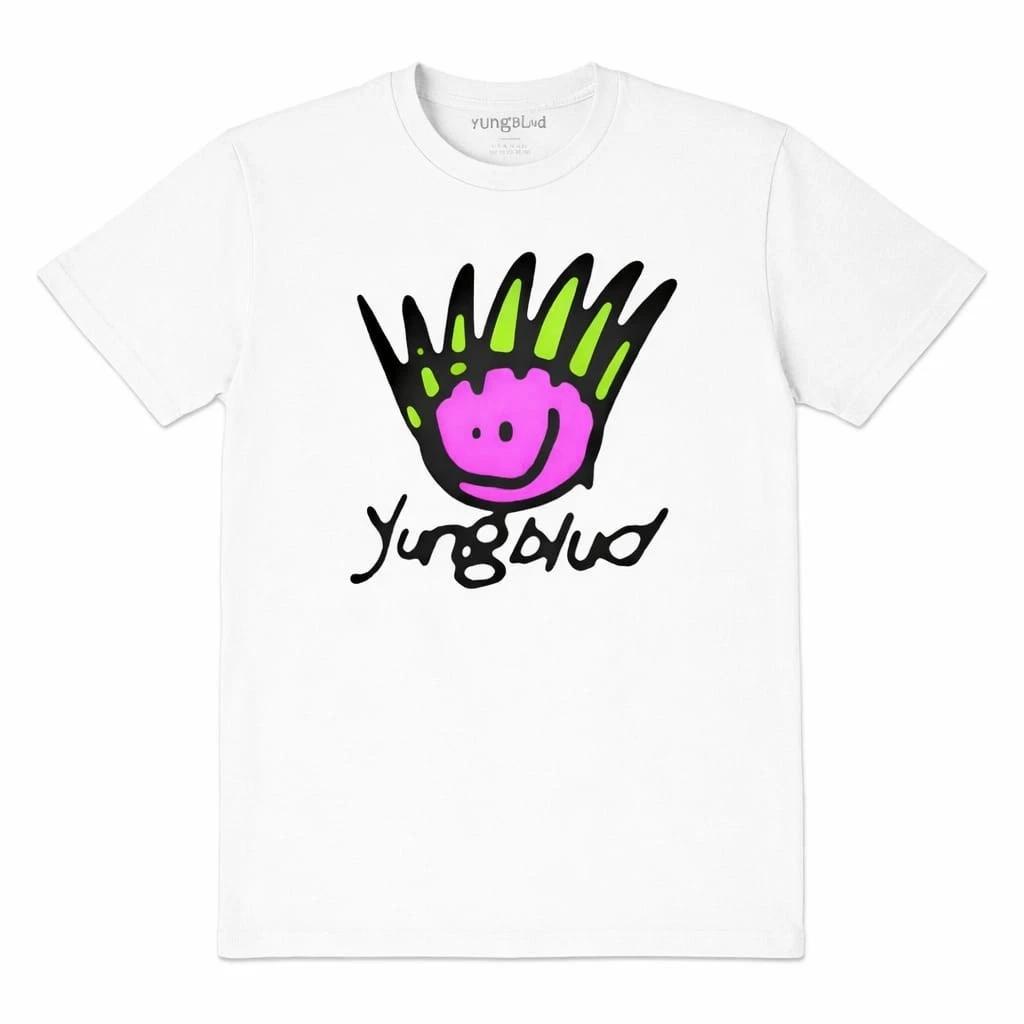 Official Yungblud Be Fookin Happy T-Shirt White Alt Graphic Tee 2XL