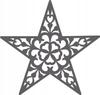 Christmas curtain Lambrequin STARS glamor Christmas Winter 90 gray