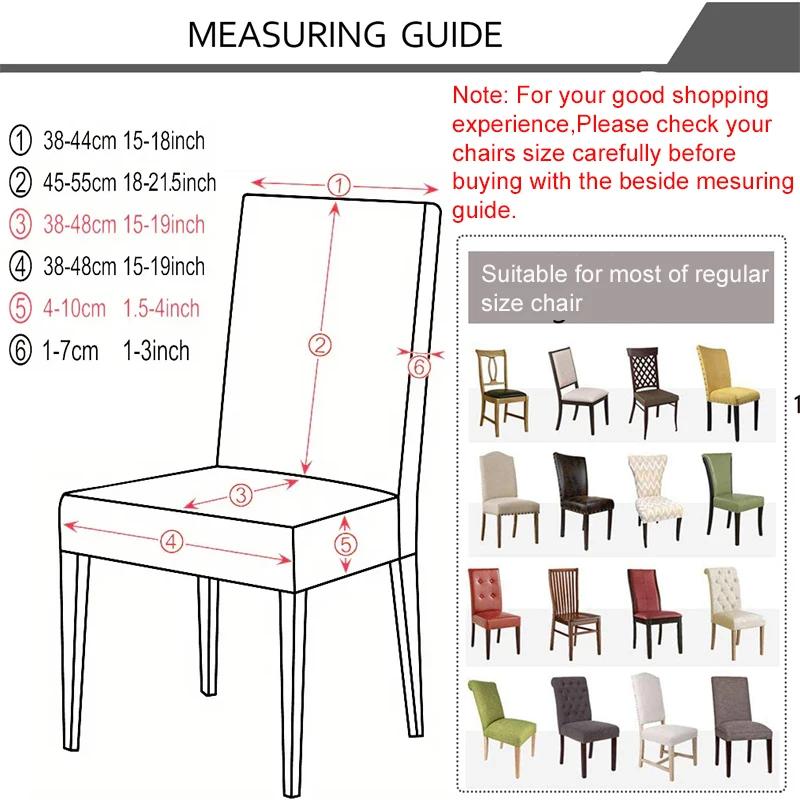 1/2/4/6pcs Jacquard Dining Room Chair Cover Stretch Seat Protector Universal Chair Slipcovers for Wedding Party housse de chaise
