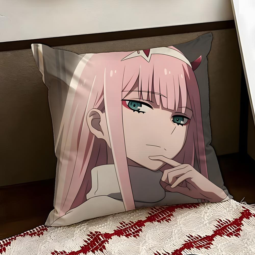 DDARLING in the FFRANXX Anime Cushion Cover Reversible Soft Durable Pillow Cover Home  Car MultiScene Use for Daily Comfort