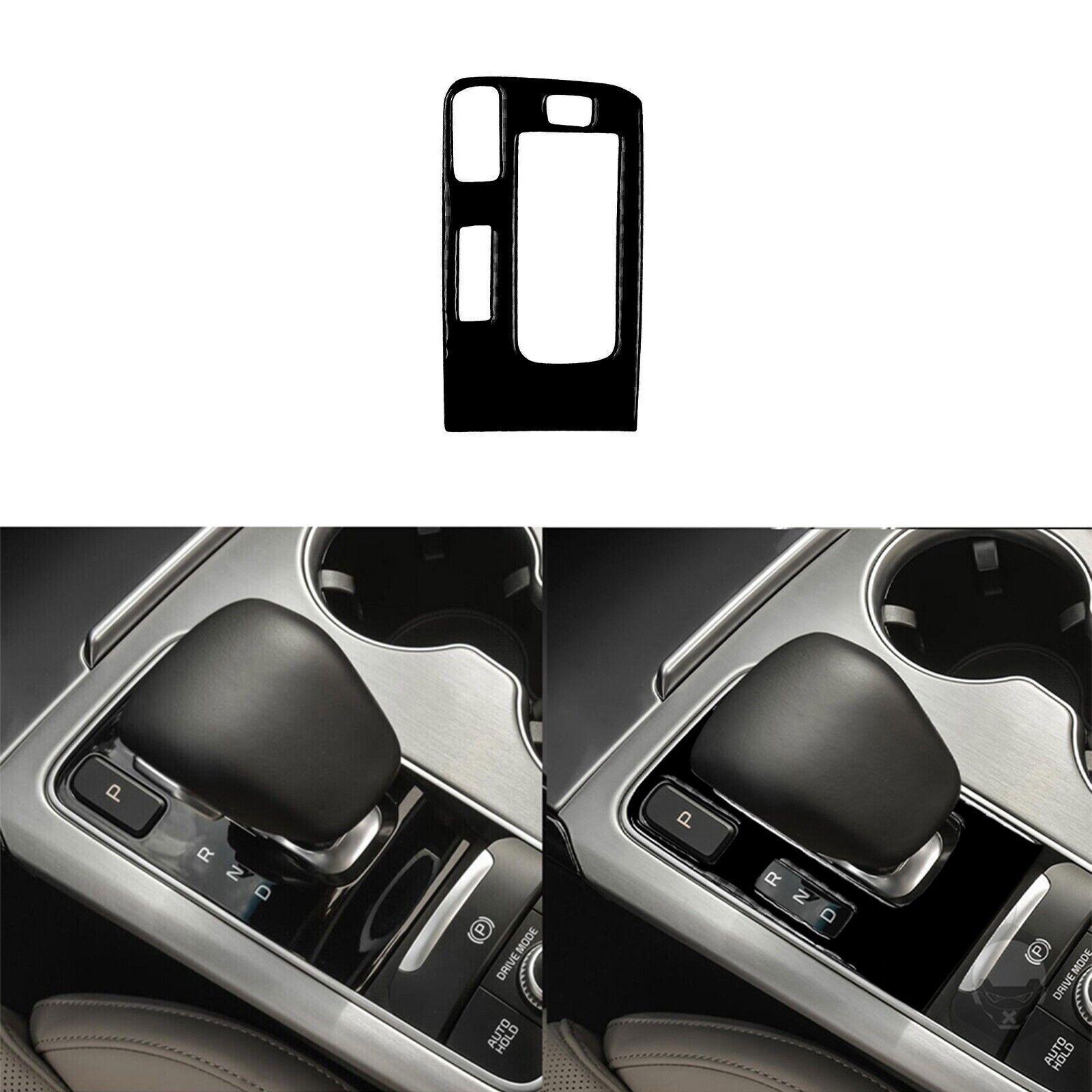 Glossy Piano Black Console Gear Shift Panel Cover Trim For Kia Stinger 2018-