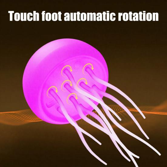 Floating Jellyfish Lamp Gradient Dimming Voice And Sound Interactive Control Night Light Rechargeable USB Type-C Color Changing Mood Lamp for Bedroom